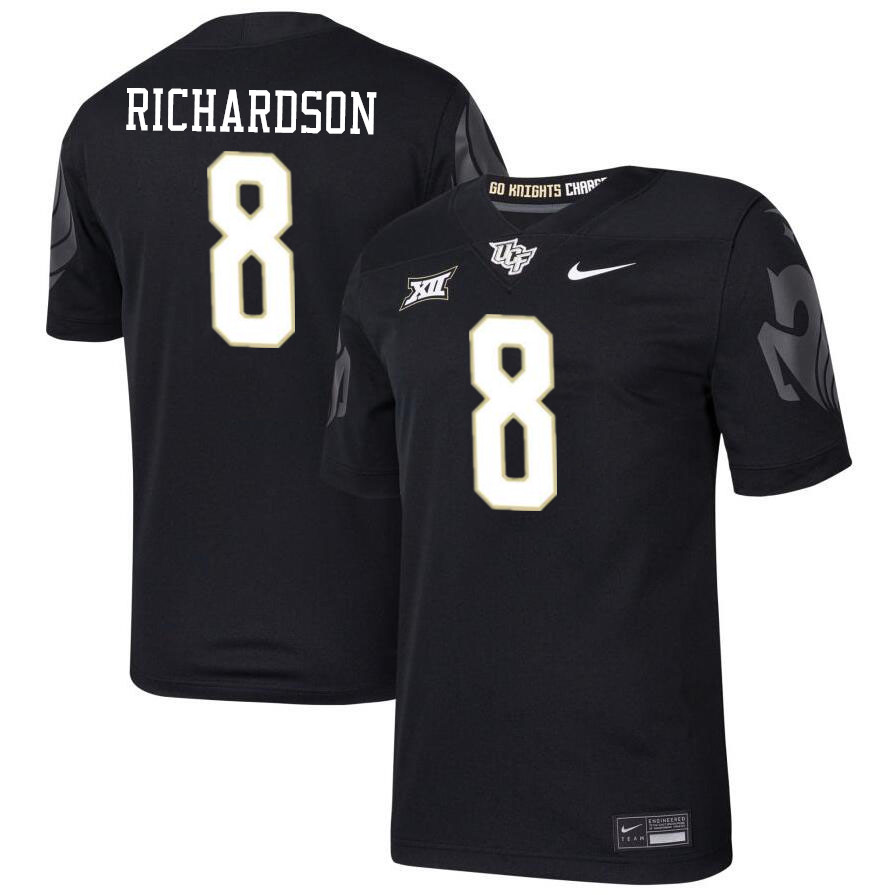 Men #8 Bredell Richardson UCF Knights Big 12 Conference College Football Jerseys Stitched-Black